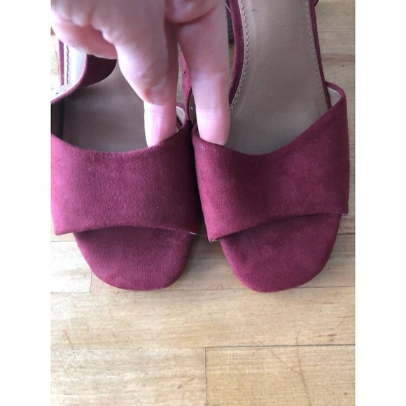 Universal Thread Goods Co. Women's Strappy Block Heel Open Toe Sandals Bordo - Picture 11 of 11